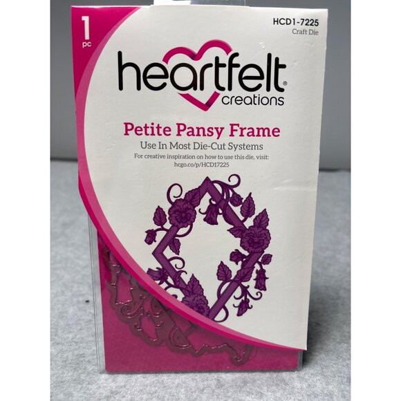 Heartfelt Creations Petite Pansy Frame Craft Die 4.25" x 5.5" New - Picture 5 of 5